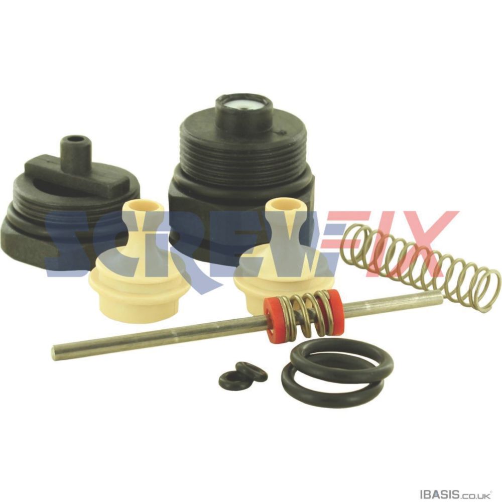 Image of Heatline D003202082 Black Nut & Spindle Kit for Div. Valve 
