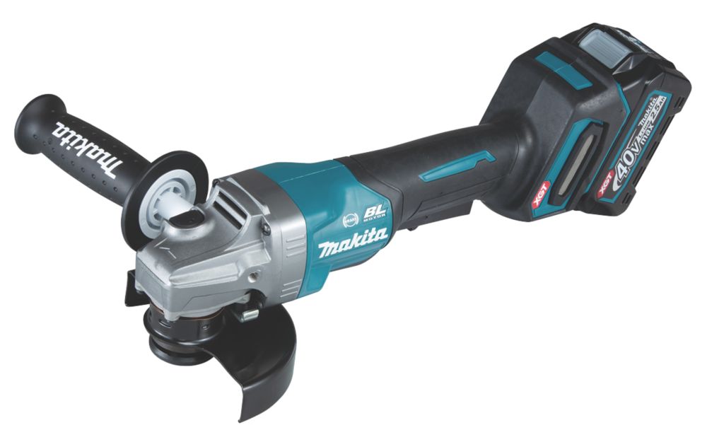 Image of Makita GA013GD202 40V 2 x 2.5Ah Li-Ion XGT 5" Brushless Cordless Angle Grinder Kit 