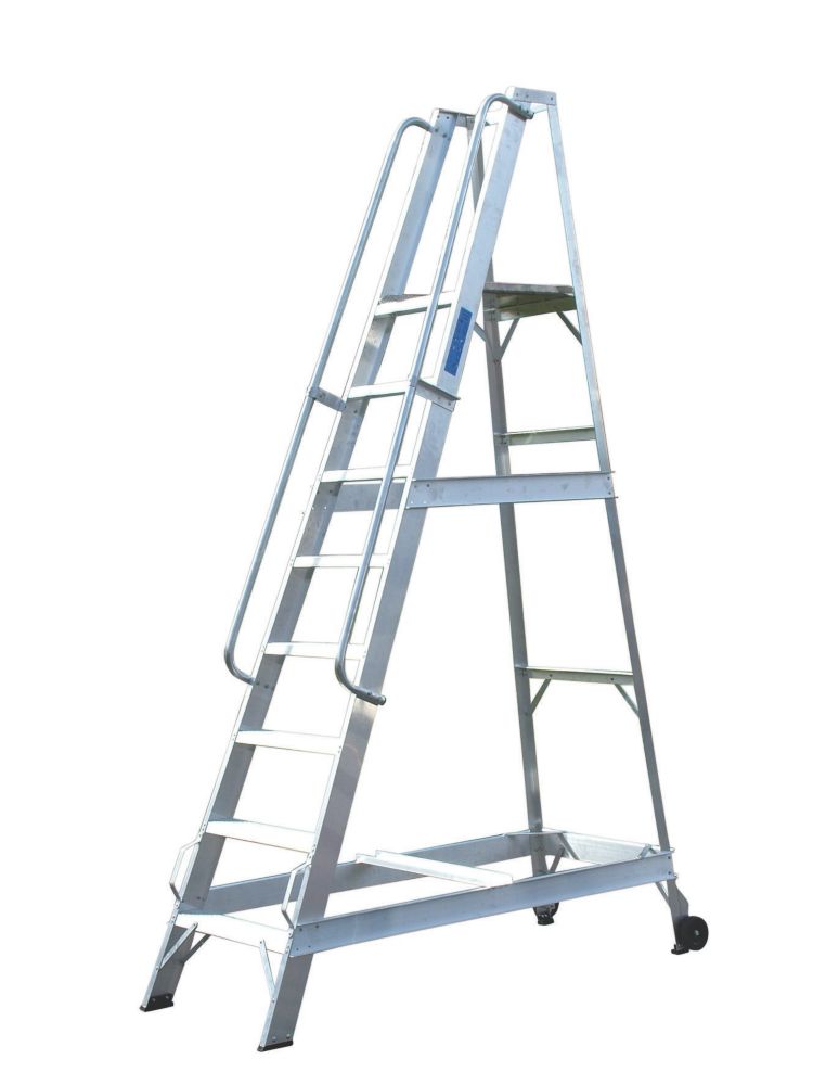 Image of Lyte Industrial Strength Aluminium 8-Treads Warehouse Steps 1.95m 