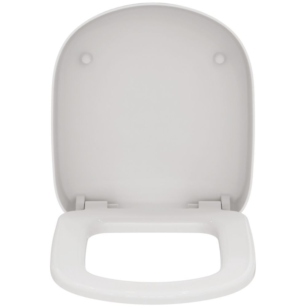Image of Ideal Standard Tempo Standard Closing Short Projection Toilet Seat & Cover Duraplast White 