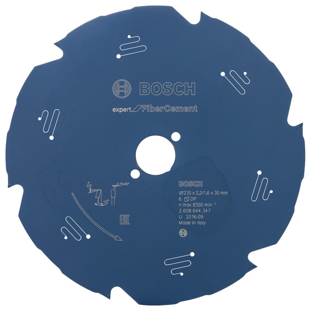 Image of Bosch Expert Fibre Cement Circular Saw Blade 230mm x 30mm 6T 