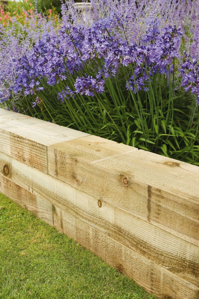 Image of Forest Sleeper Borders Pressure-Treated 1.2m 2 Pack 
