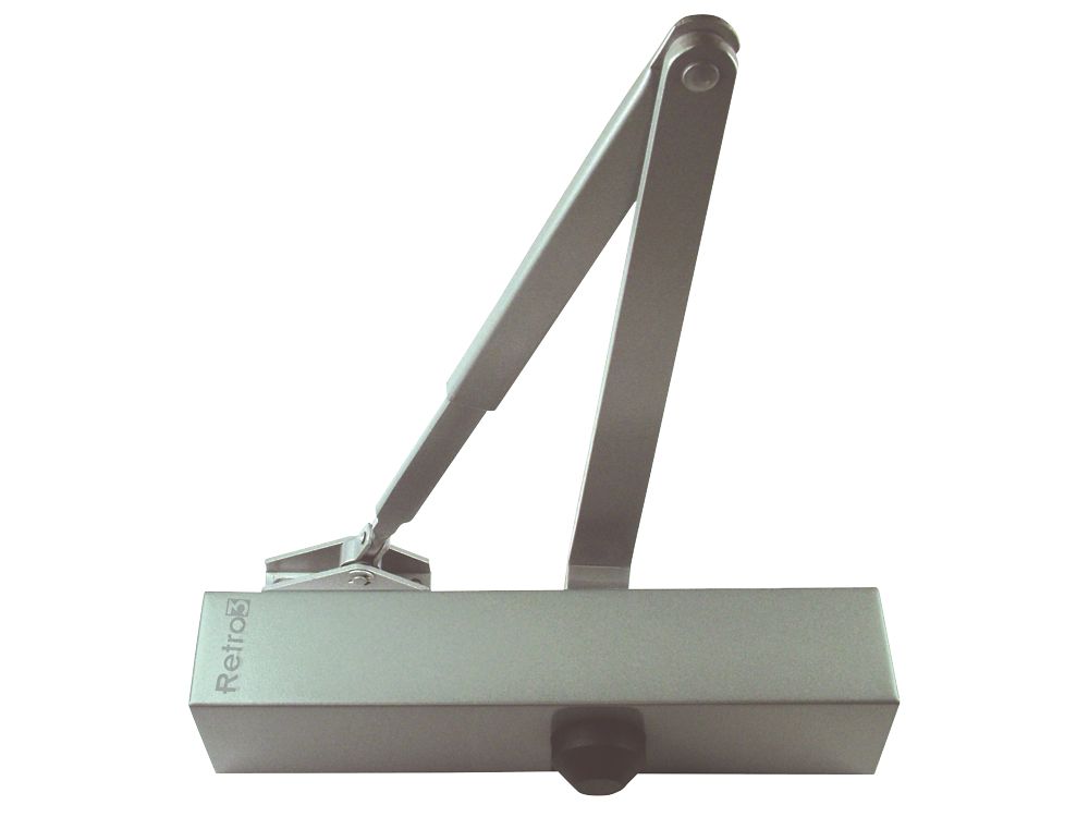 Image of Union Retro 3V Overhead Door Closer Silver 