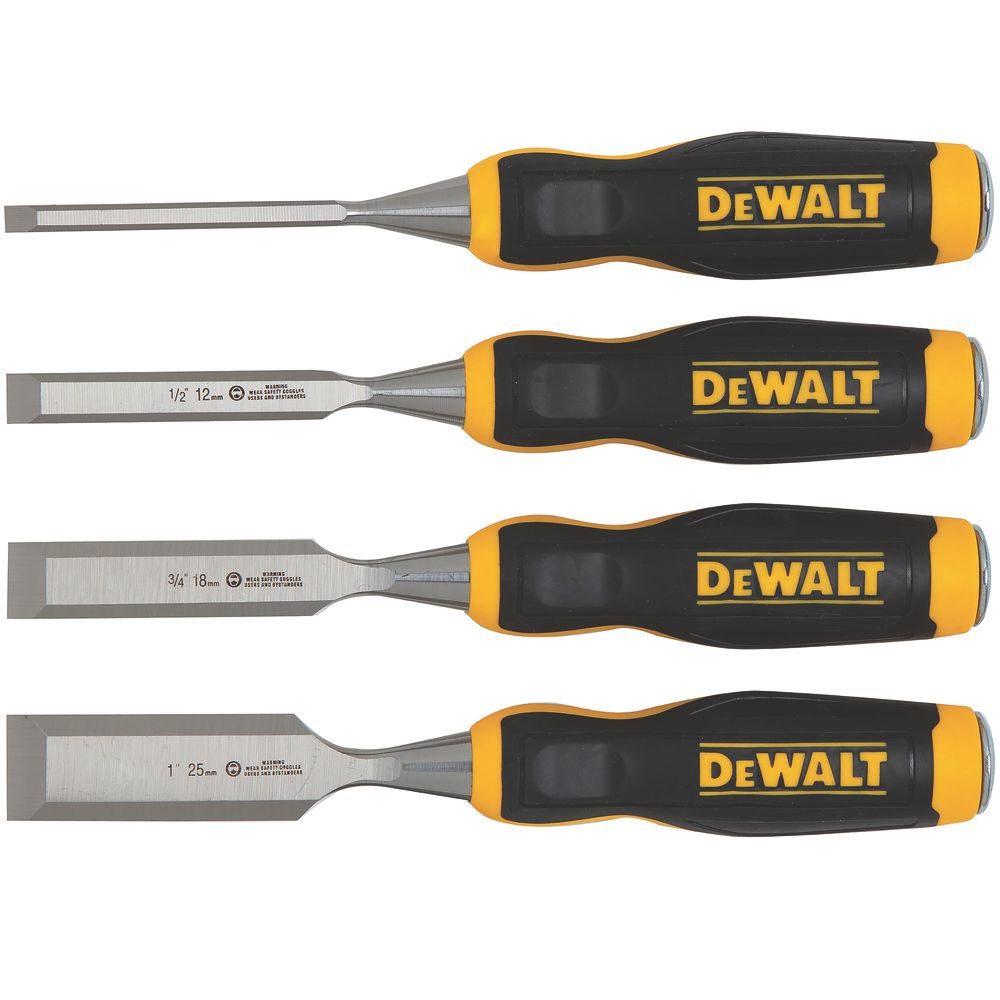 Image of DeWalt Bevel Edge Chisel Set 4 Pieces 