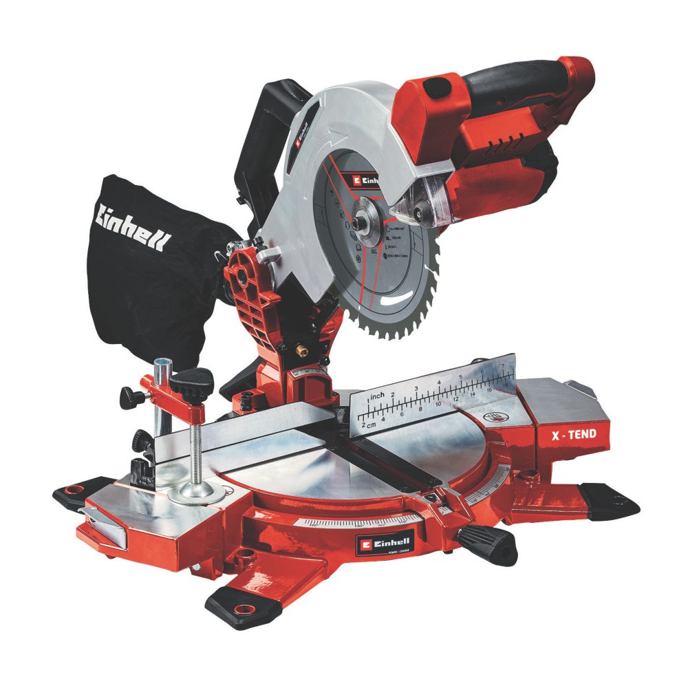 Image of Einhell TE-MS 18/210 Li-Solo 210mm 18V Li-Ion Power X-Change Cordless Single-Bevel Mitre Saw - Bare 