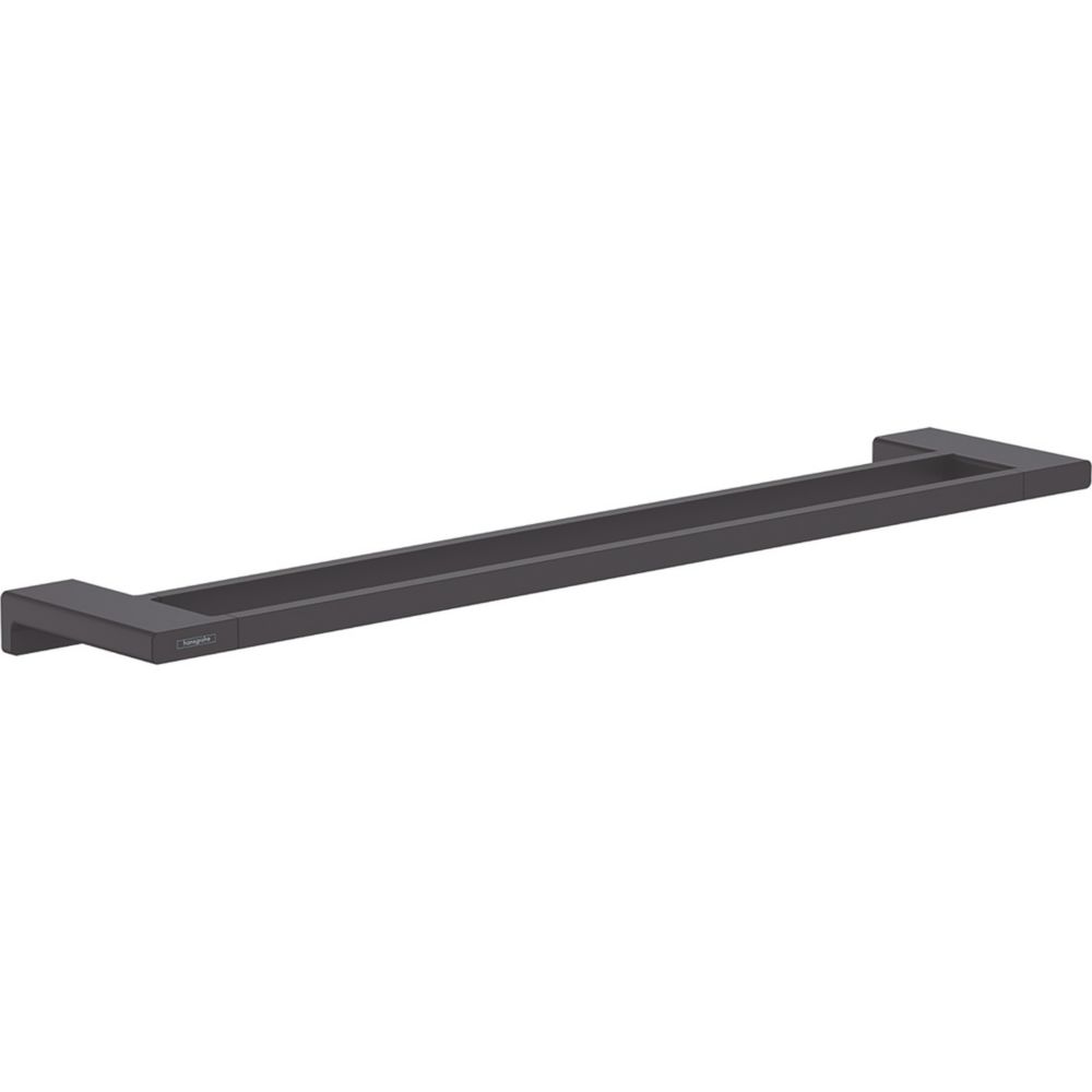 Image of Hansgrohe AddStoris Double Bath Towel Rail Matt Black 648mm x 124mm x 32mm 