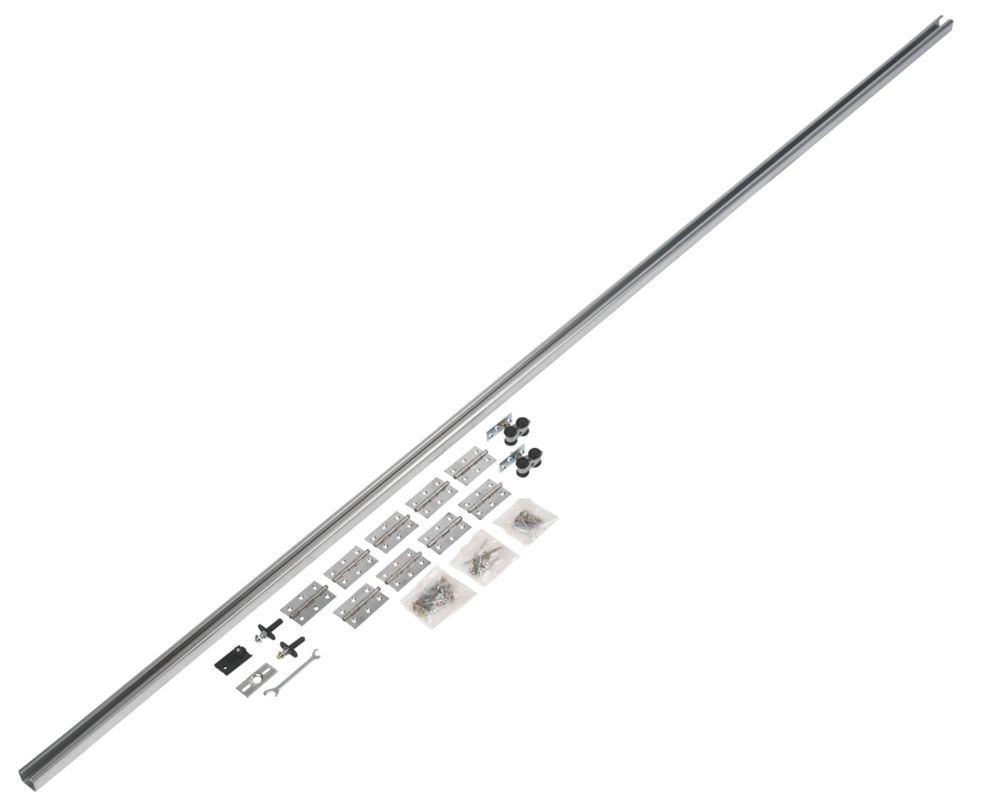 Image of Henderson Husky 25 HF25/24 4-Door Folding Track System Silver 2458mm 