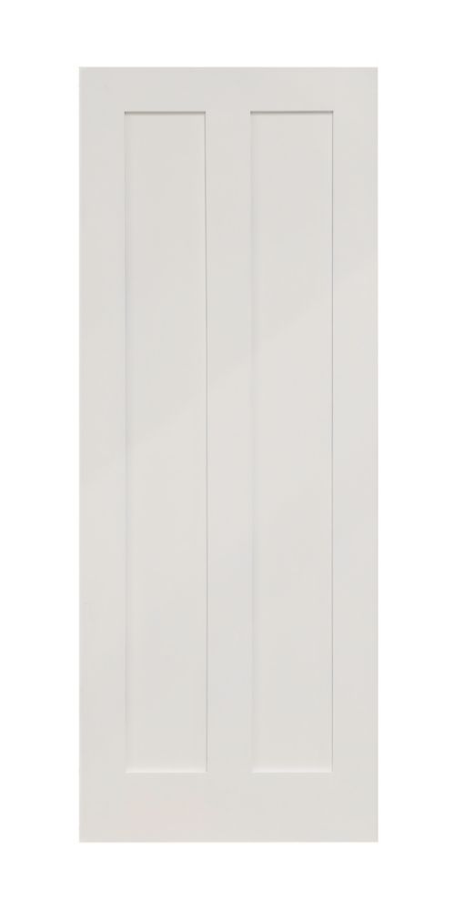 Image of Primed White Wooden 2-Panel Shaker Internal Door 1981mm x 686mm 