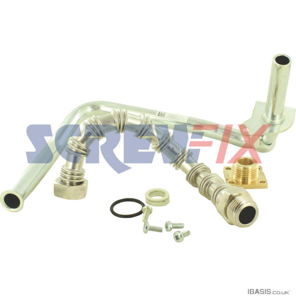 Image of Vaillant 0020046863 Gas Pipe with 2-Screw Holes & Bent Bracket 