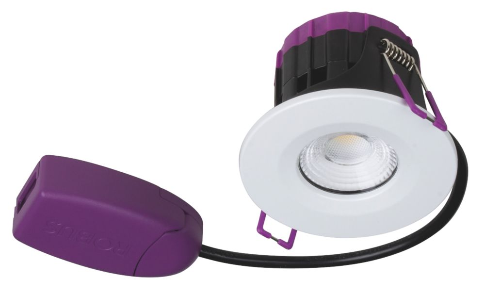 Image of Robus Ultimum Fixed Fire Rated LED Downlight White 4.9W 400 / 450 / 420lm 