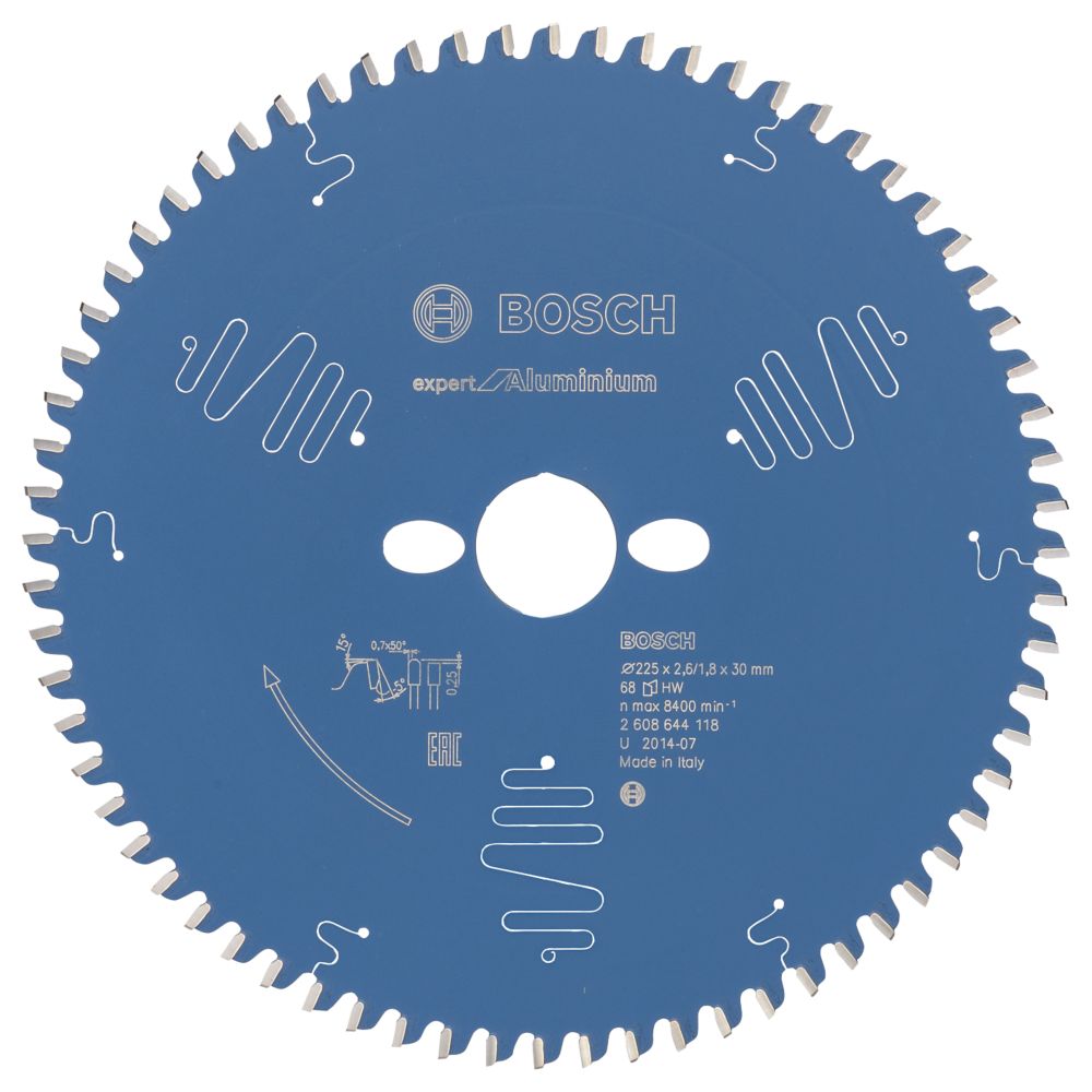 Image of Bosch Expert Aluminium Circular Saw Blade 225mm x 30mm 68T 