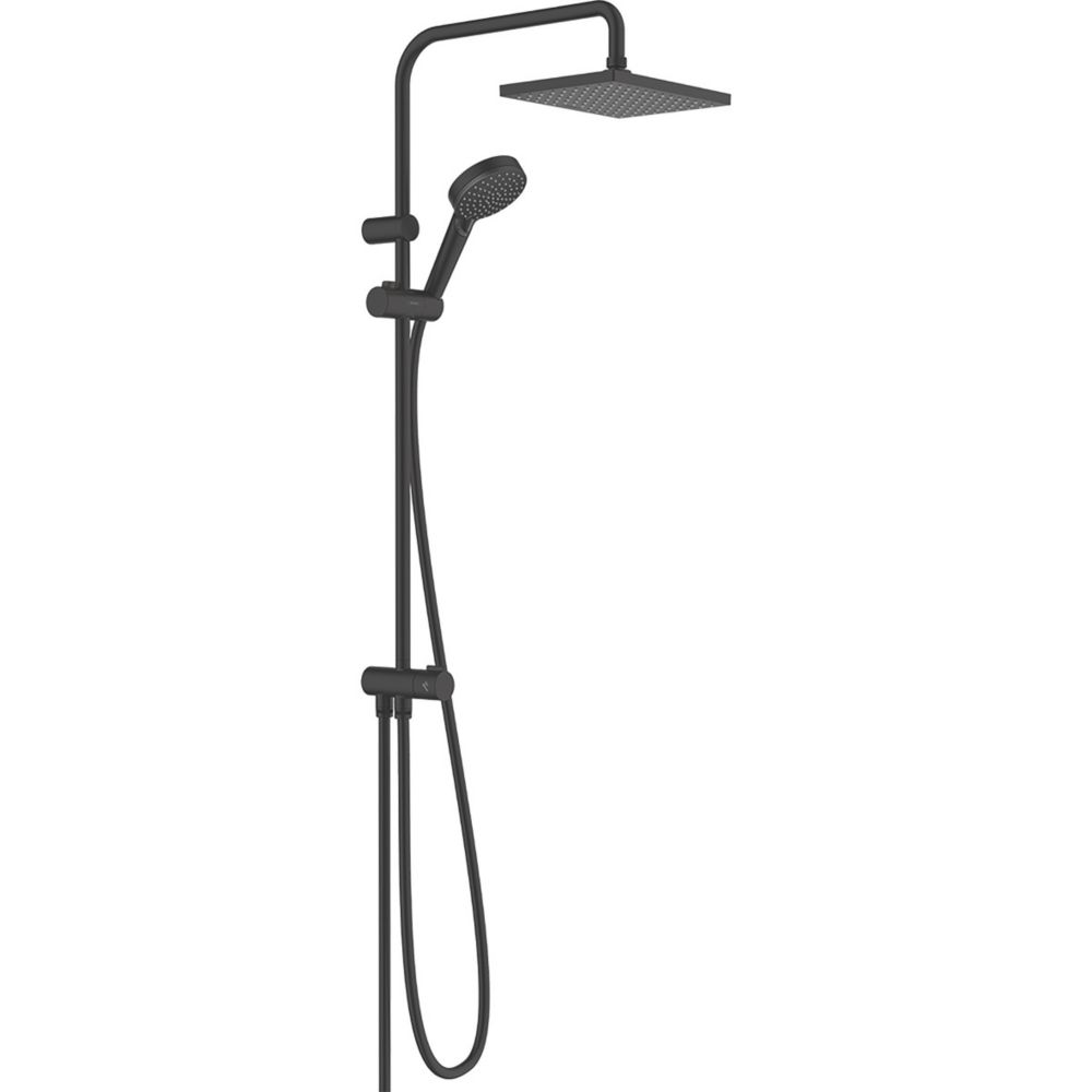 Image of Hansgrohe Vernis Shape 230 1Jet Reno Shower Set Modern Design Matt Black 