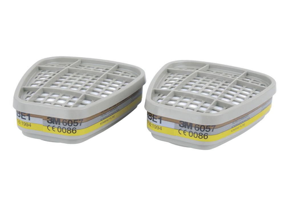Image of 3M 6057 Reusable Respiratory Filters A1B1E1 2 Pack 