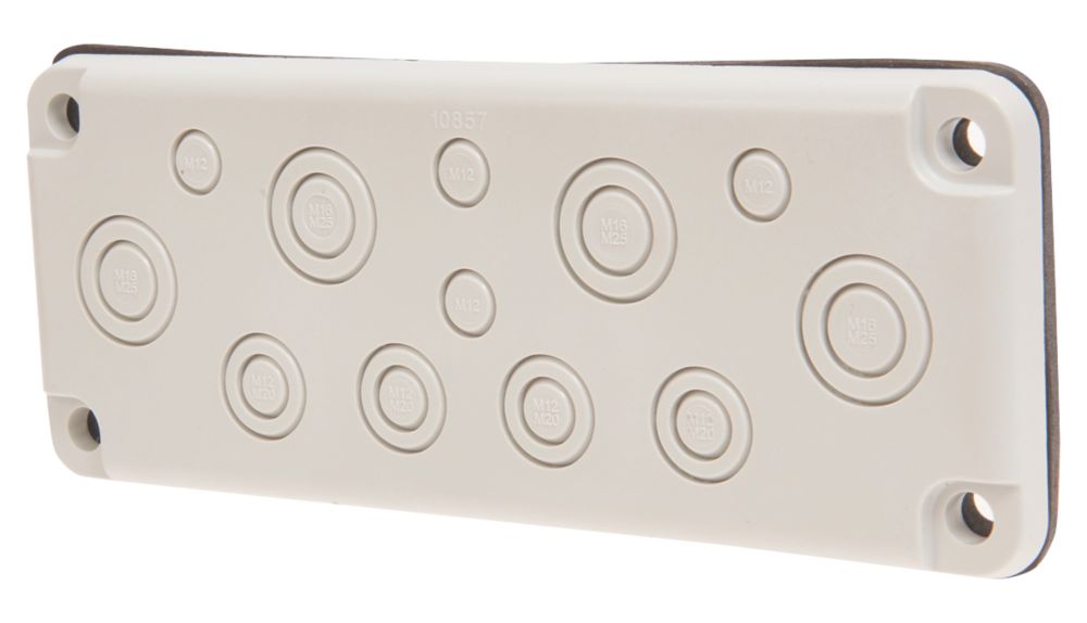 Image of Schneider Electric 12-Entrance Cable Gland Plate 215mm x 85mm 