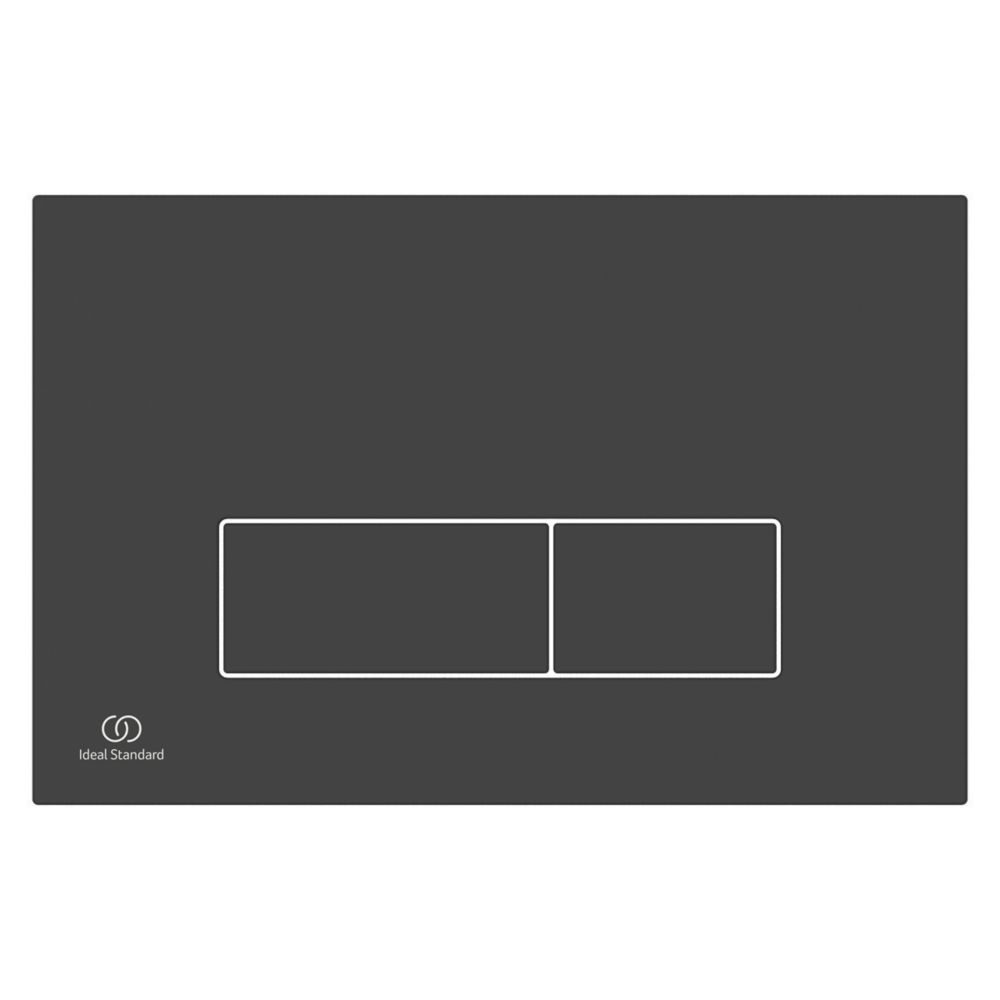 Image of Ideal Standard Oleas P2 Dual-Flush Pneumatic Flushplate Silk Black 