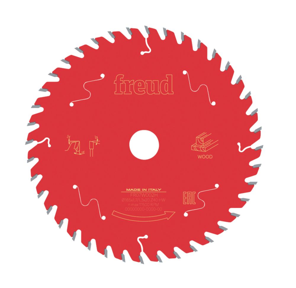Image of Freud Wood Circular Saw Blade 165mm x 20mm 40T 