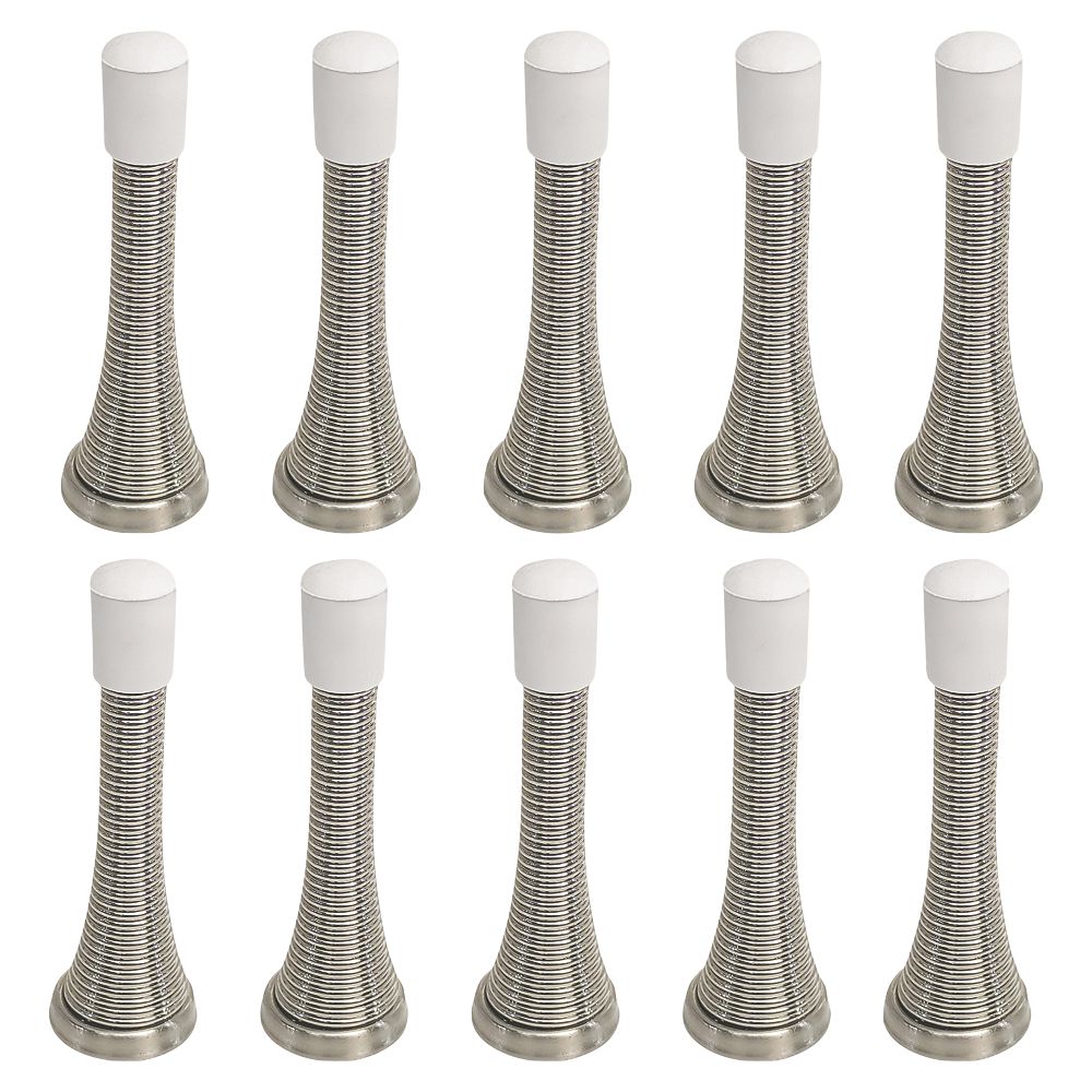 Image of Smith & Locke Cylinder Door Stops 24 x 79mm Satin Nickel 10 Pack 