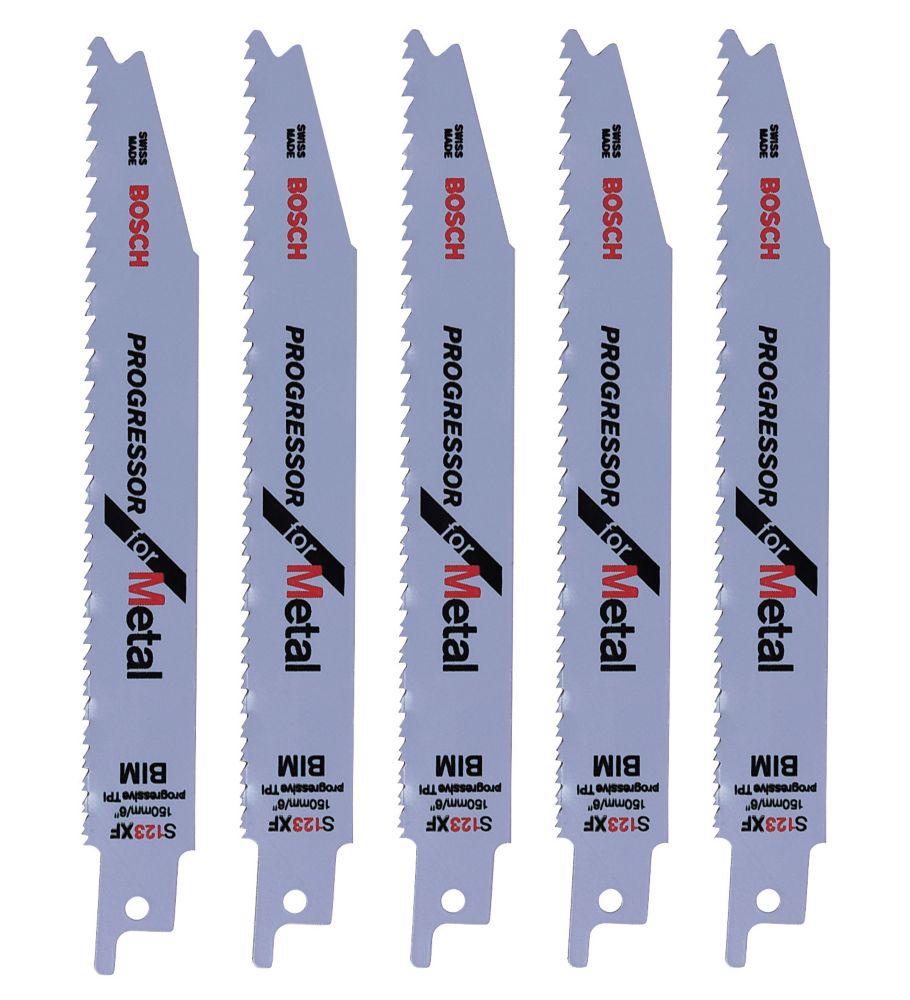 Image of Bosch S123XF Metal Reciprocating Saw Blades 150mm 5 Pack 