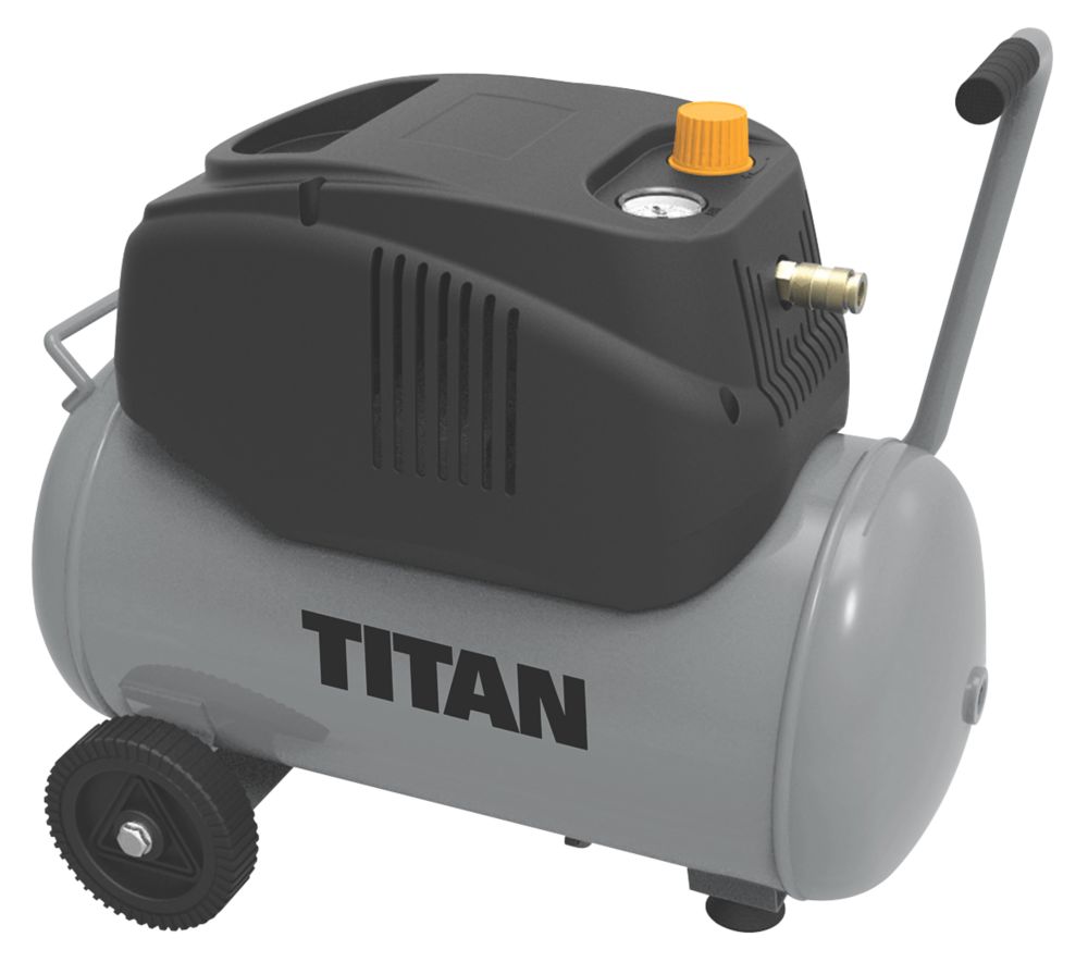Image of Titan TTB797CPR 24Ltr Electric Oil-Free Air Compressor with 5 Piece Accessory Kit 220-240V 