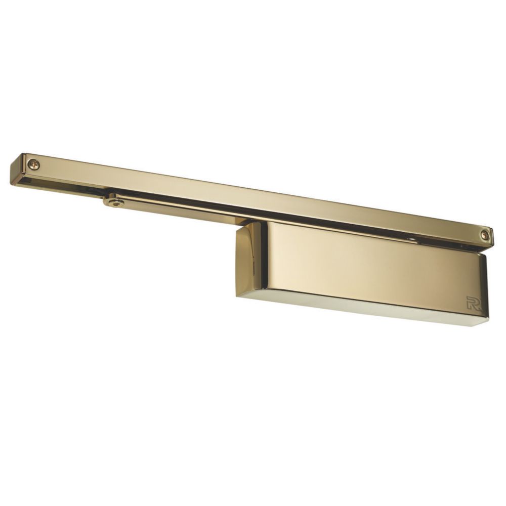 Image of Rutland TS.11204 Cam-Action Fire Rated Overhead Door Closer Polished Brass 