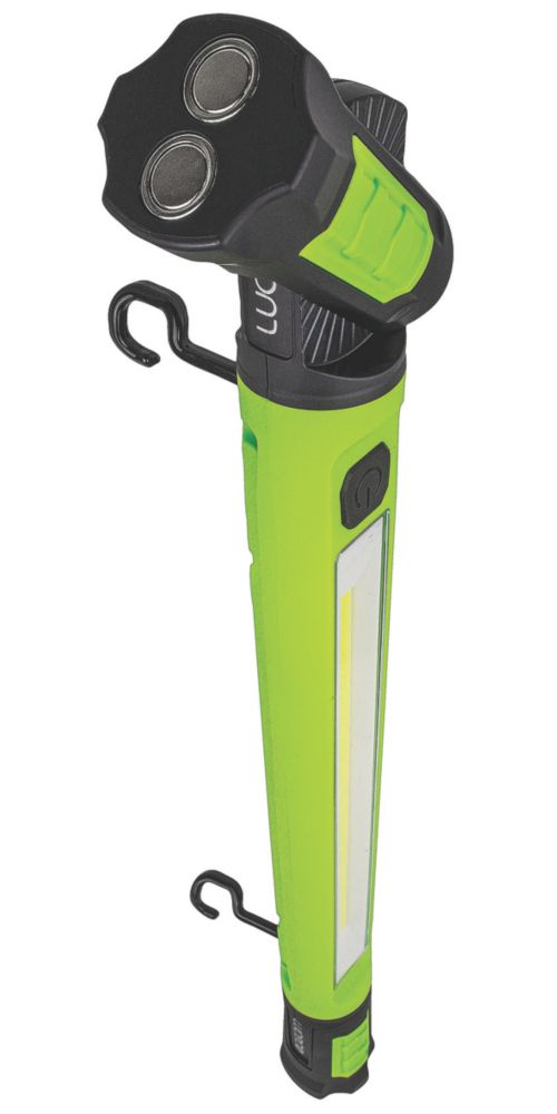 Image of Luceco Rechargeable LED Inspection Torch Green / Black 1000lm 