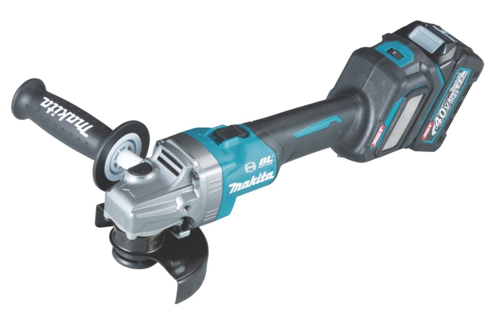 Image of Makita GA022GD202 40V 2 x 2.5Ah Li-Ion XGT 4 1/2" Brushless Cordless AWS Angle Grinder Kit 
