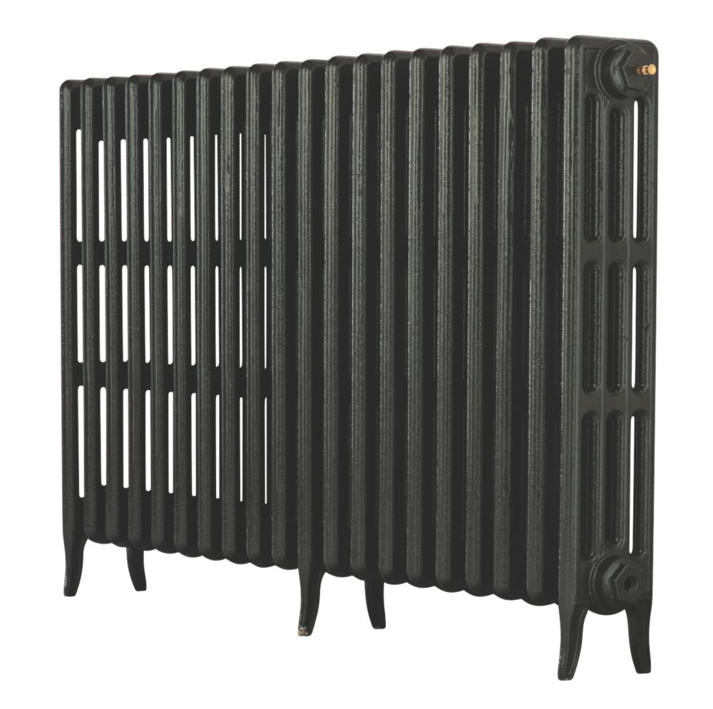 Image of Arroll Neo-Classic 4-Column Cast Iron Radiator 760mm x 1114mm Pewter 5582BTU 