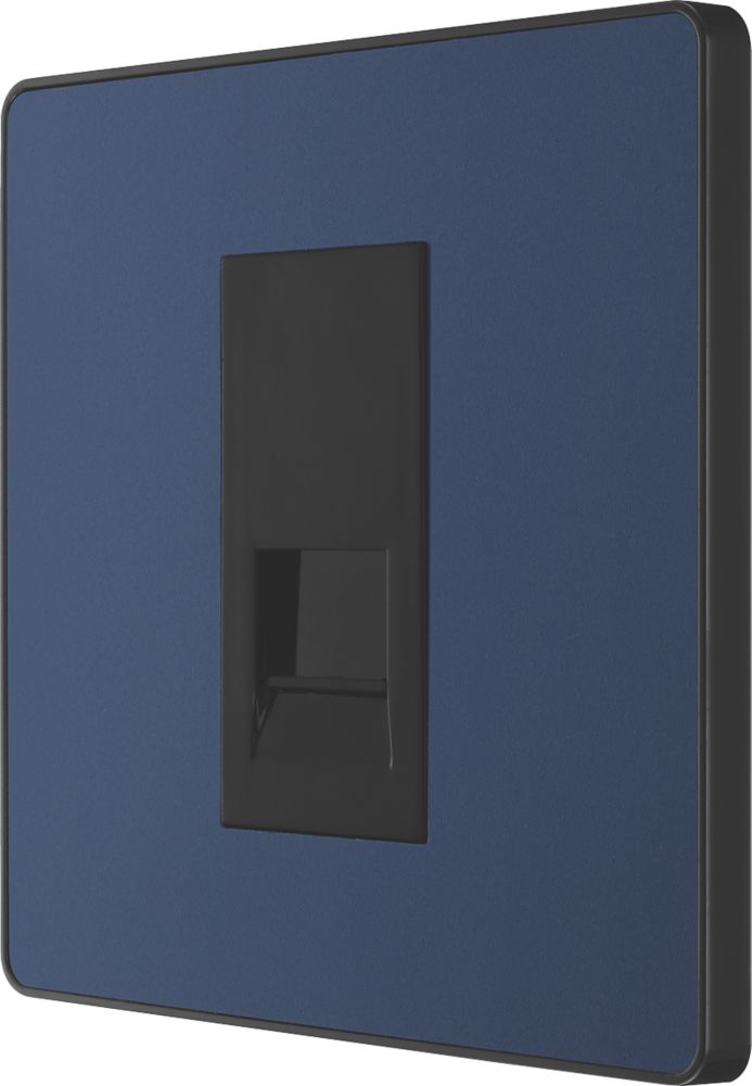 Image of British General Evolve Master Telephone Socket Blue with Black Inserts 