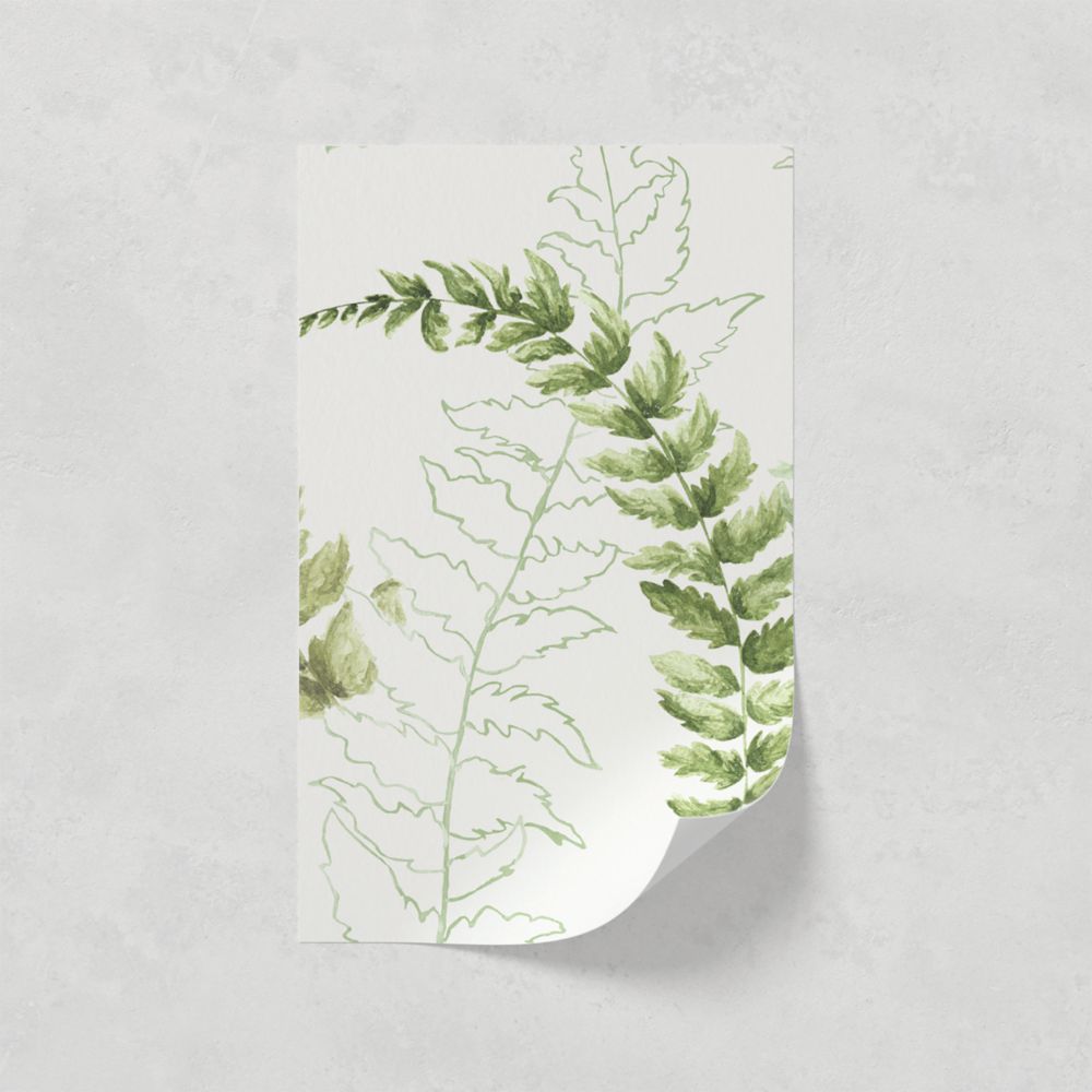 Image of LickPro Green Fern 01 Wallpaper Sample 0.18m x 0.29m 