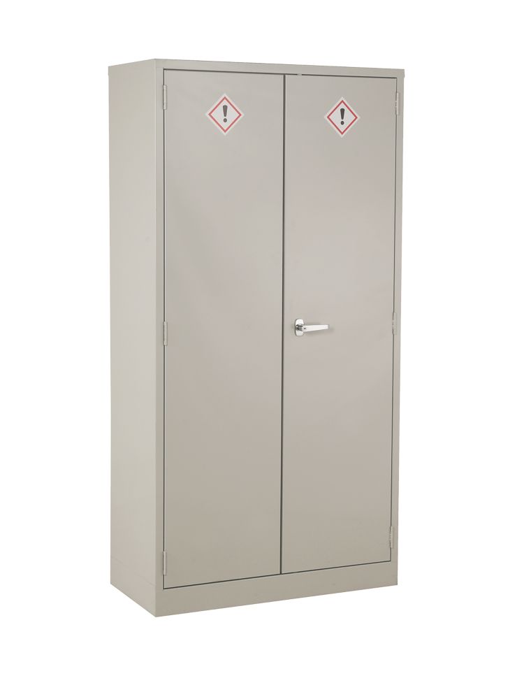 Image of 3-Shelf COSHH Cabinet Grey 915mm x 457mm x 1829mm 