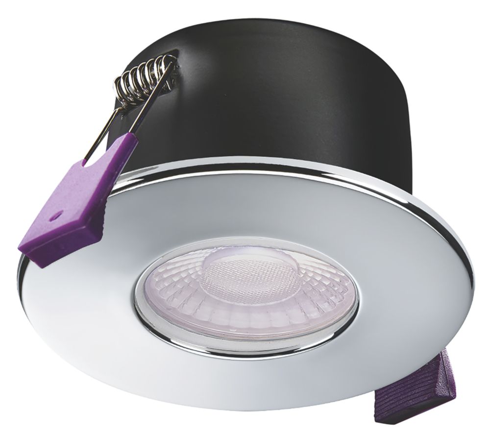 Image of Knightsbridge SpektroLED Fixed Fire Rated LED 4-CCT Downlight Polished Chrome 5 / 8W 870lm 