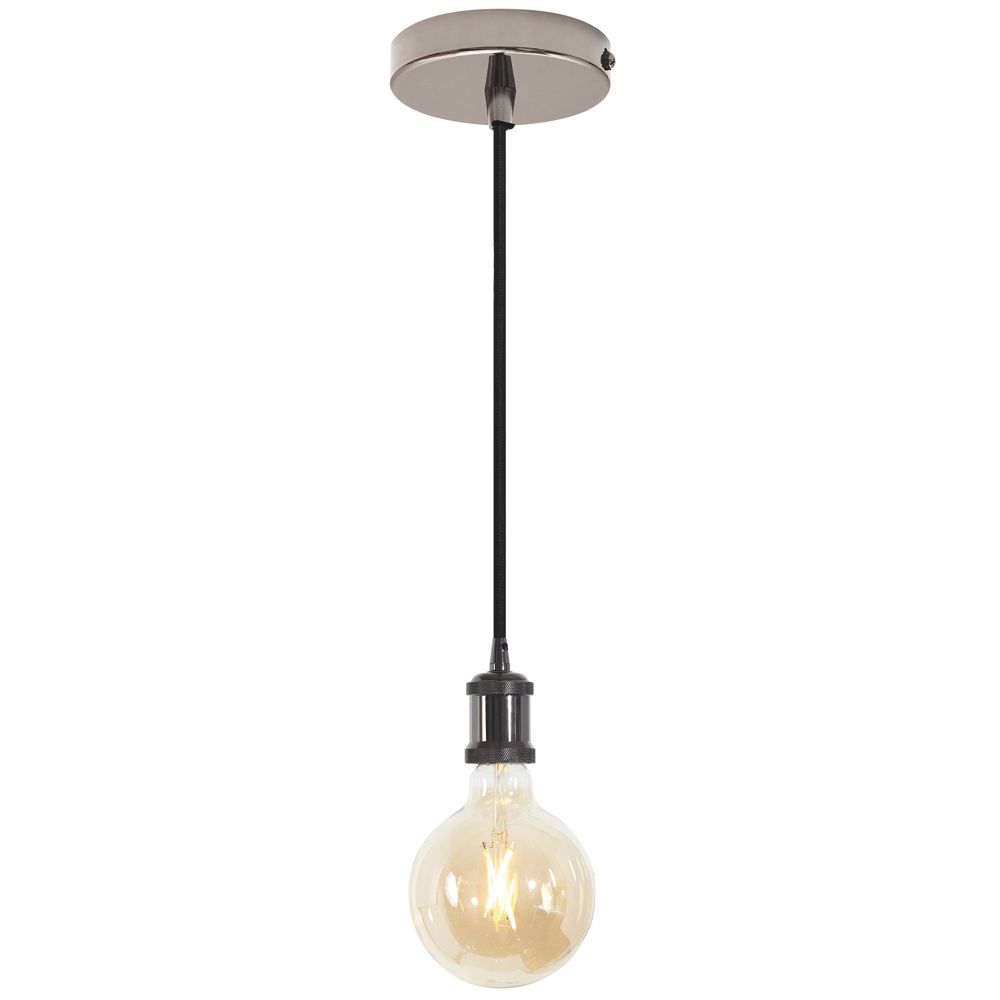Image of 4lite WiZ Connected LED G125 Smart Pendant Light Blackened Silver 6.5W 720lm 