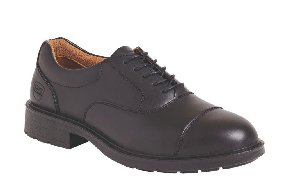 Image of City Knights Oxford Safety Shoes Black Size 10 