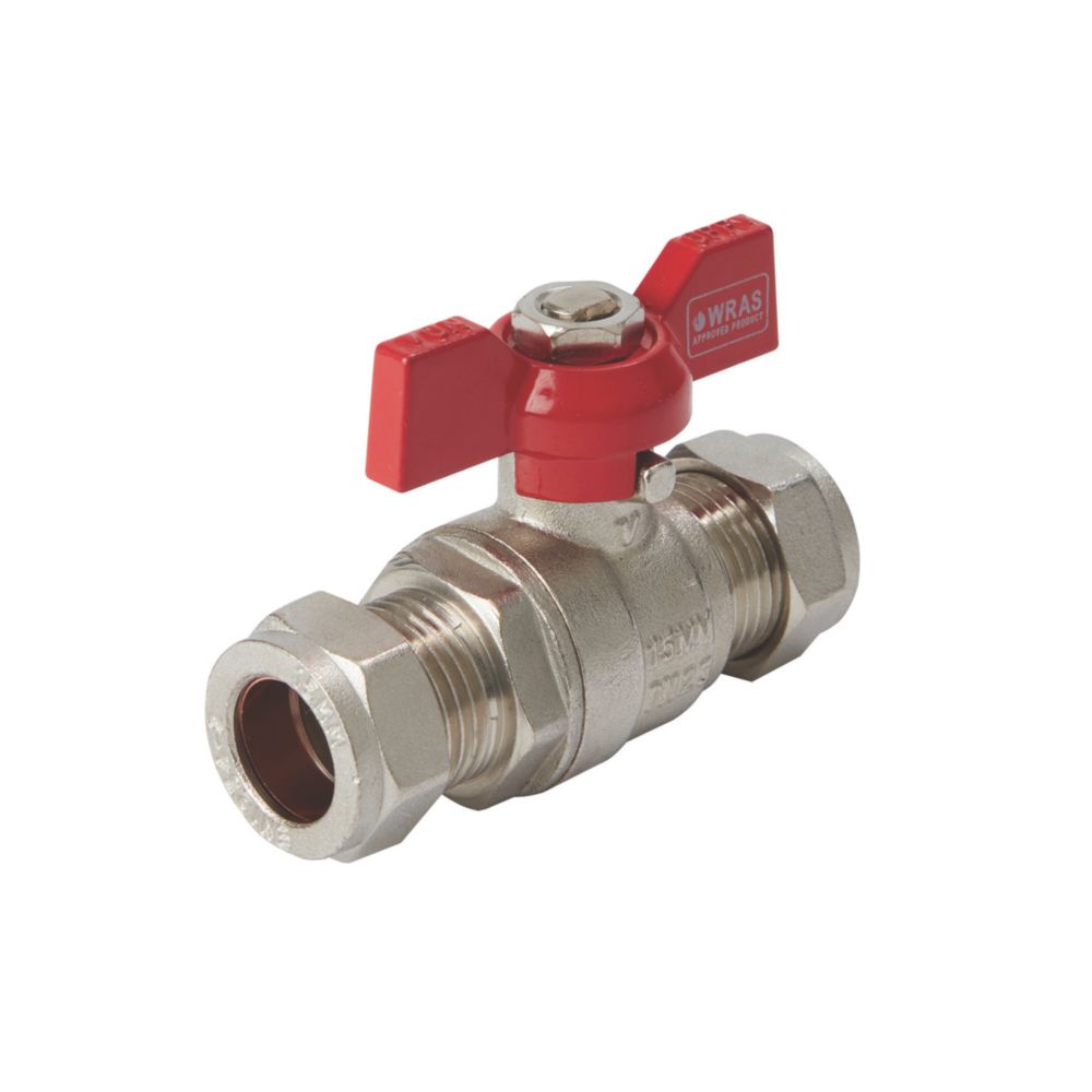 Image of Flomasta Tee Ball Valve Nickel 15mm 