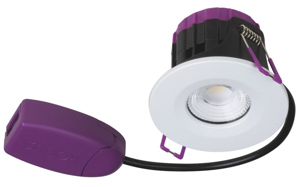 Image of Robus Ultimum Fixed Fire Rated LED Downlight White 6.8W 520 / 610 / 550lm 