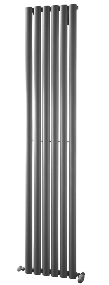 Image of Towelrads Dorney Vertical Designer Radiator 1800mm x 352mm Anthracite 2564BTU 
