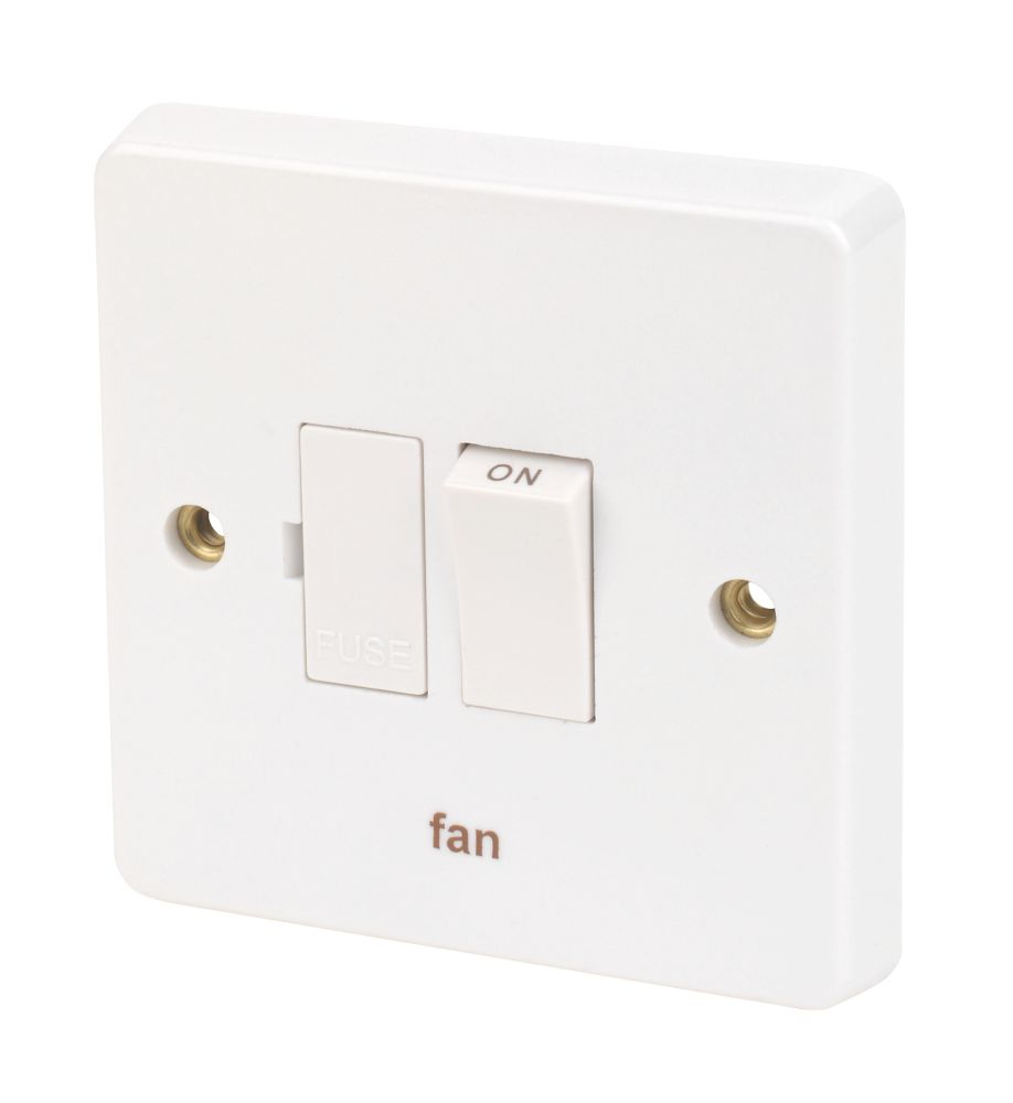 Image of Crabtree Capital 13A Switched Fan Fused Spur White 