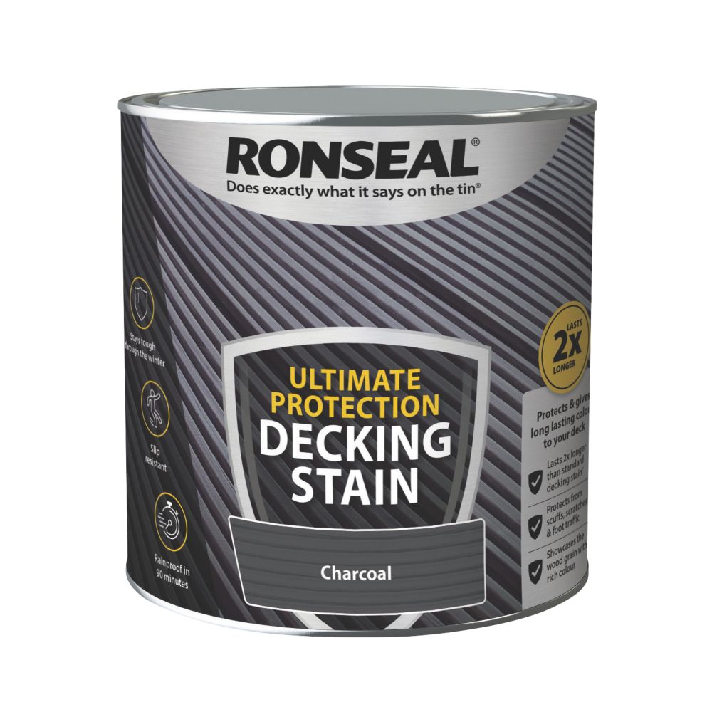 Image of Ronseal Ultimate Protection Decking Stain Charcoal 2.5Ltr 