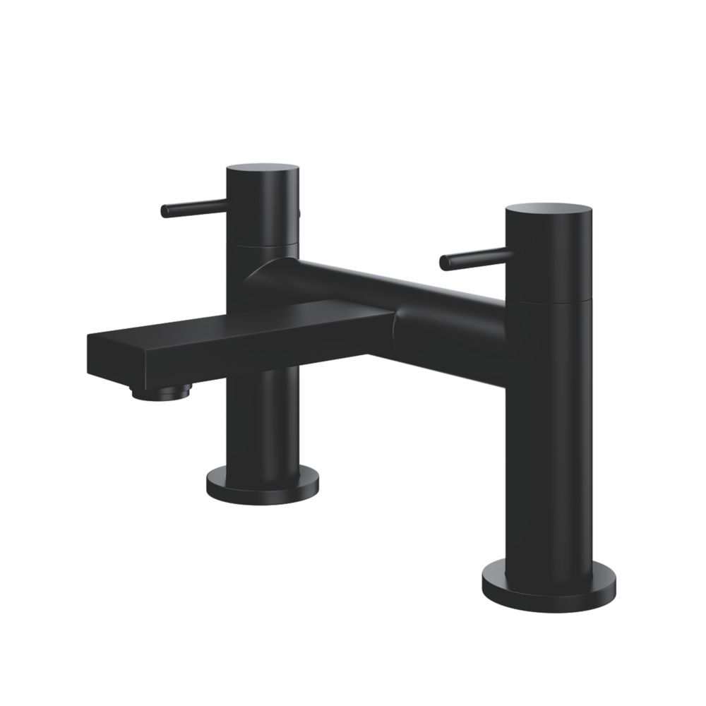 Image of ETAL Blake Deck-Mounted Bath Filler Matt Black 