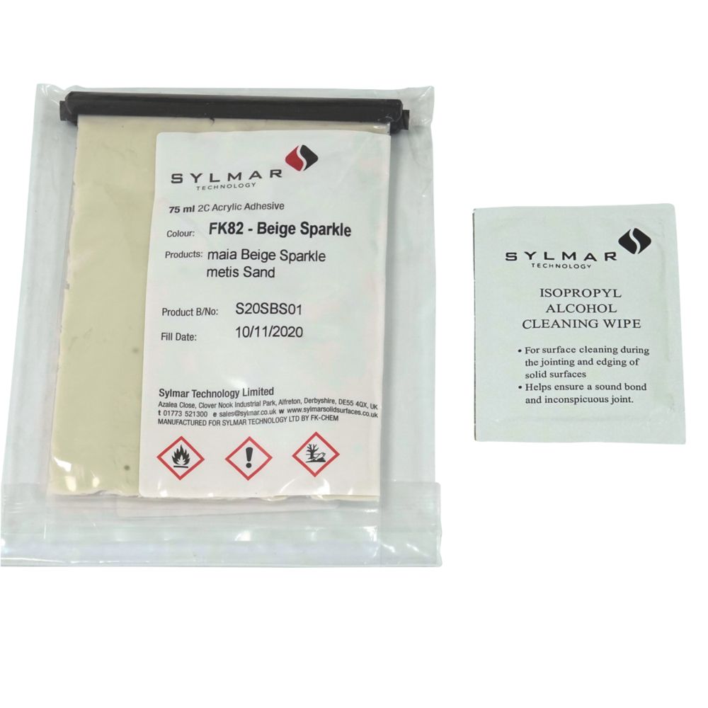 Image of Maia Adhesive Sachet Beige Sparkle 