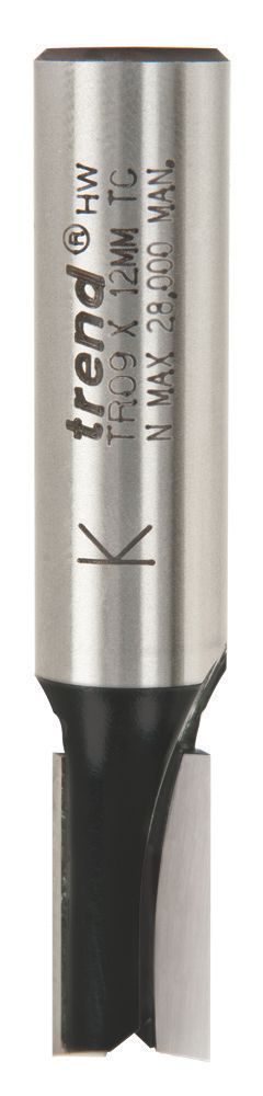 Image of Trend TR09X1/2TC 1/2" Shank Double-Flute Straight Router Cutter 10mm x 19mm 