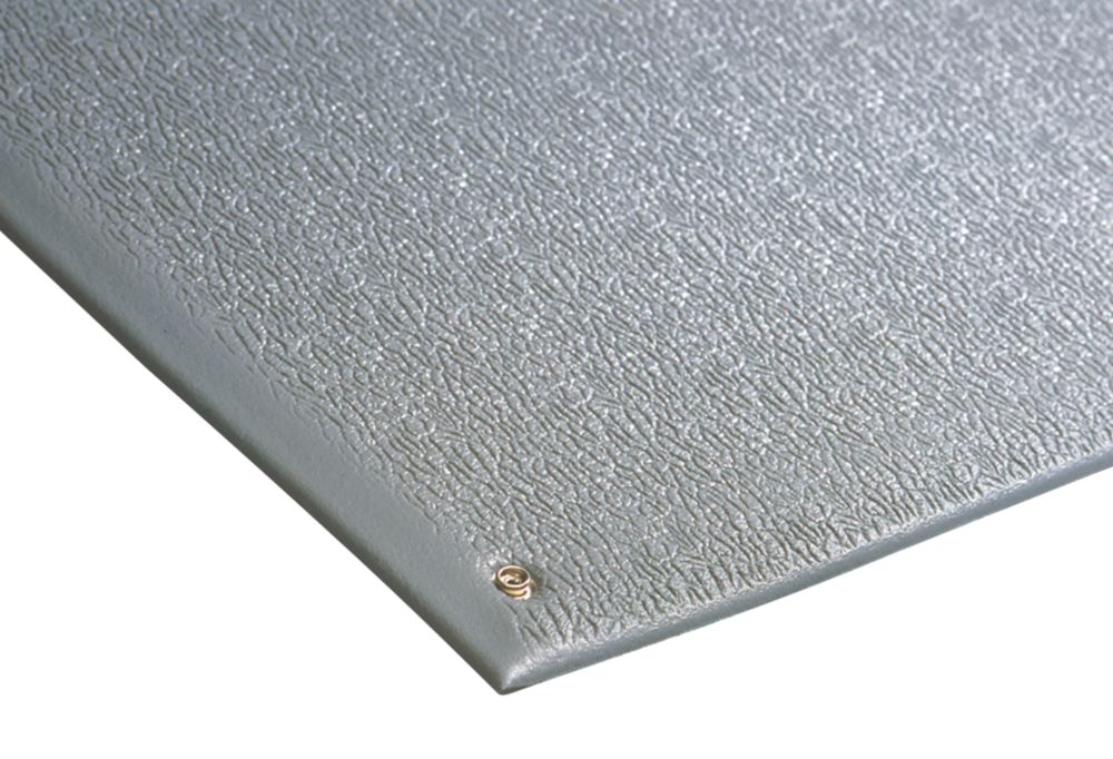 Image of COBA Europe COBAstat Anti-Fatigue Floor Mat Grey 1.5m x 0.9m x 9mm 