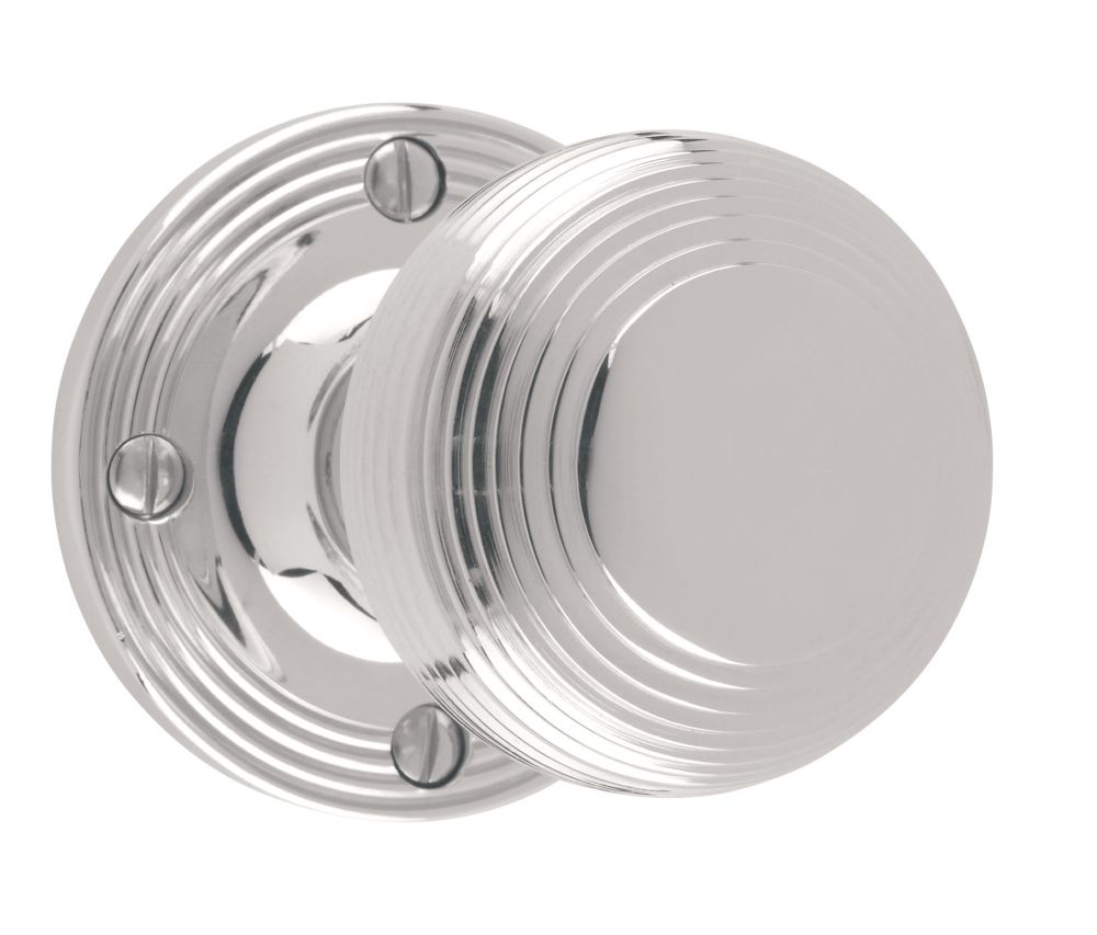 Image of Carlisle Brass Rimmed Mortice Knobs 52mm Pair Polished Chrome 