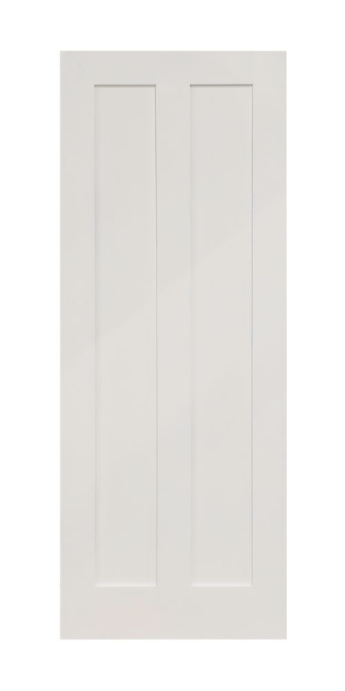 Image of Primed White Wooden 2-Panel Shaker Internal Door 1981mm x 762mm 