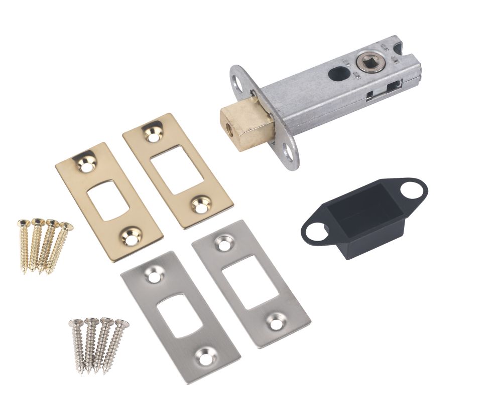 Image of Smith & Locke Electro Brass / Satin Chrome Tubular WC Dead Bolt 63mm Case - 43mm Backset 