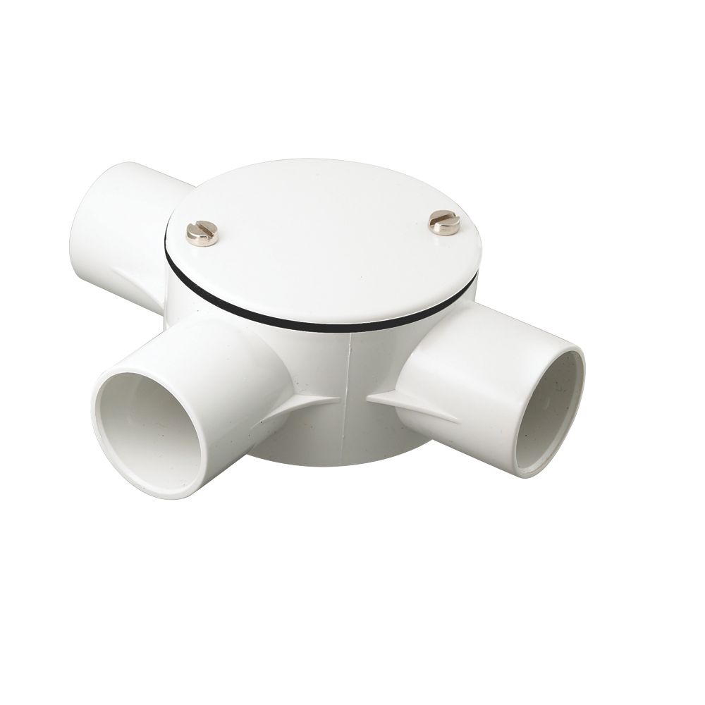 Image of Tower 3 Way 25mm Tee Box White 