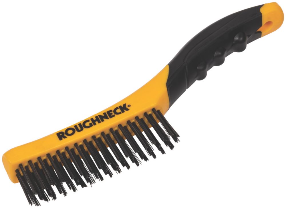 Image of Roughneck Soft-Grip Shoe Handle Wire Brush 
