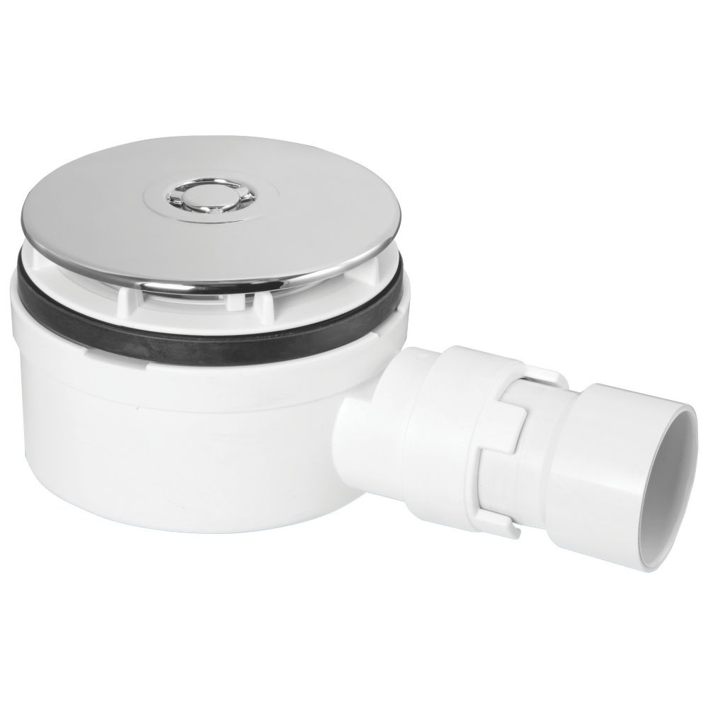 Image of McAlpine Shower Trap with Non-Return Valve and 1 1/2" Outlet Chrome 90mm 