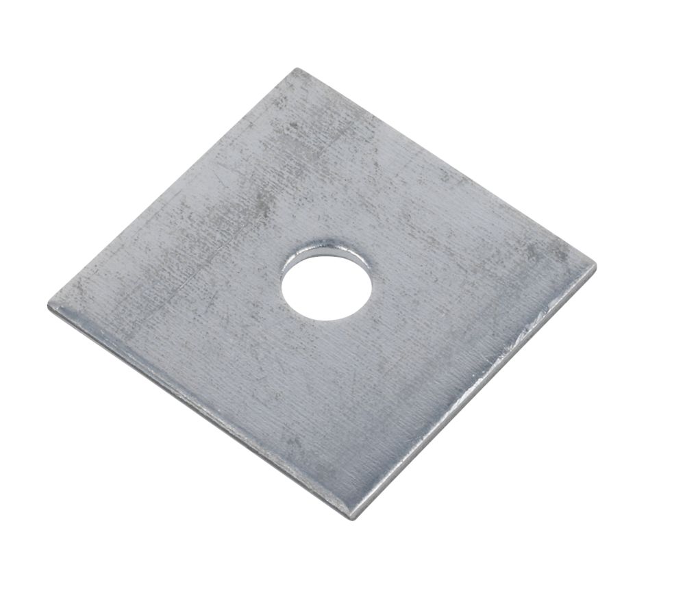 Image of Sabrefix M10 Square Plate Washers Galvanised 50mm x 50mm 50 Pack 