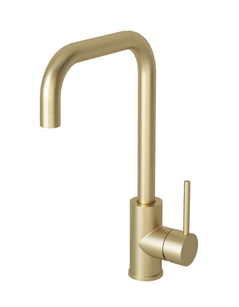 Image of ETAL Trent Single Lever Kitchen Mixer Tap Brushed Brass 